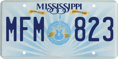 MS license plate MFM823