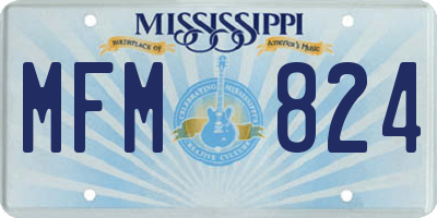 MS license plate MFM824
