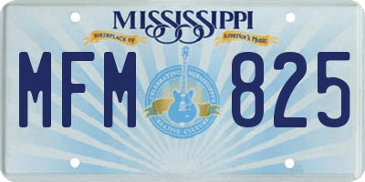 MS license plate MFM825