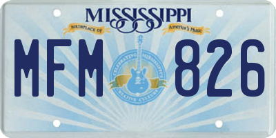 MS license plate MFM826