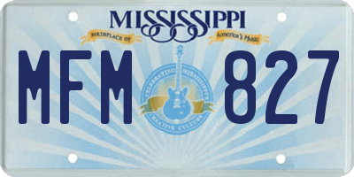 MS license plate MFM827