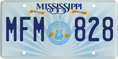MS license plate MFM828