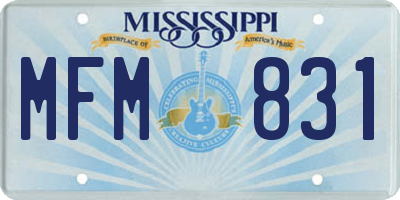 MS license plate MFM831