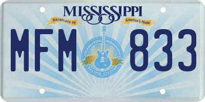 MS license plate MFM833