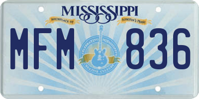 MS license plate MFM836