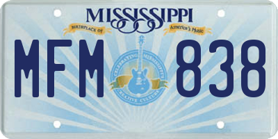 MS license plate MFM838