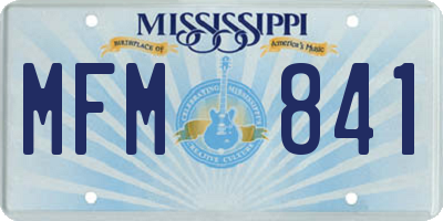 MS license plate MFM841