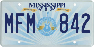 MS license plate MFM842