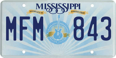 MS license plate MFM843