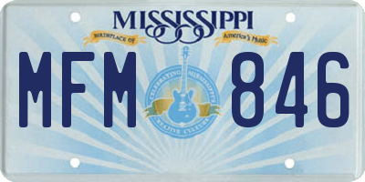 MS license plate MFM846