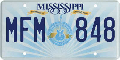 MS license plate MFM848