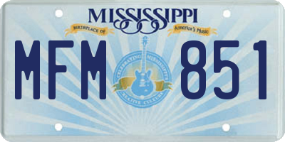 MS license plate MFM851