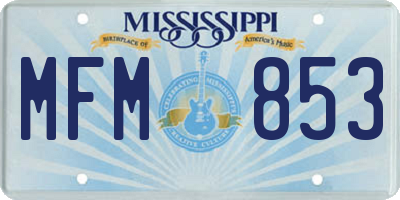 MS license plate MFM853