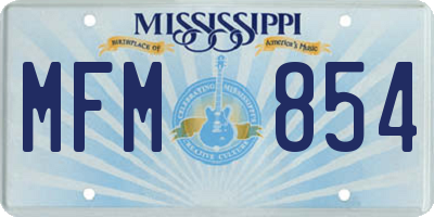 MS license plate MFM854