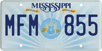 MS license plate MFM855