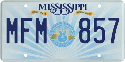 MS license plate MFM857