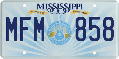 MS license plate MFM858