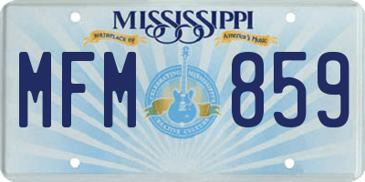 MS license plate MFM859
