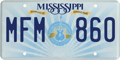 MS license plate MFM860