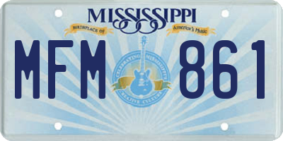 MS license plate MFM861