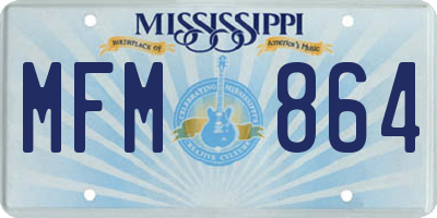MS license plate MFM864