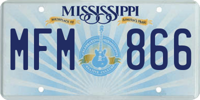 MS license plate MFM866