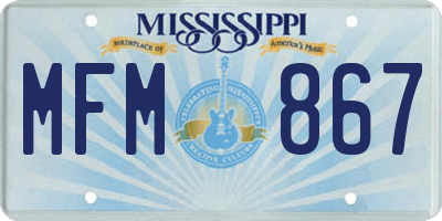 MS license plate MFM867