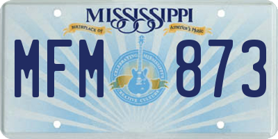 MS license plate MFM873
