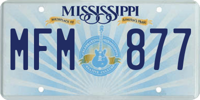 MS license plate MFM877
