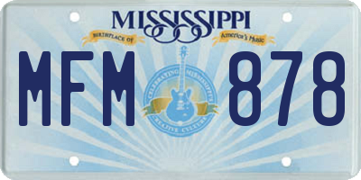 MS license plate MFM878