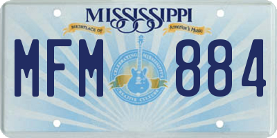MS license plate MFM884