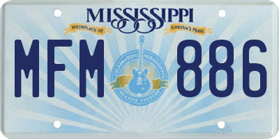 MS license plate MFM886