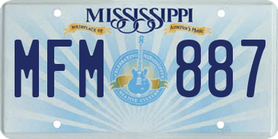 MS license plate MFM887