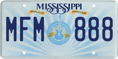 MS license plate MFM888