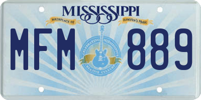 MS license plate MFM889