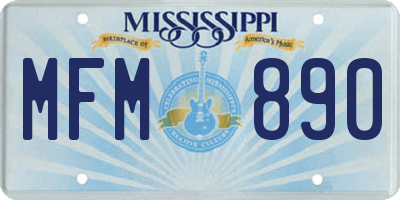 MS license plate MFM890