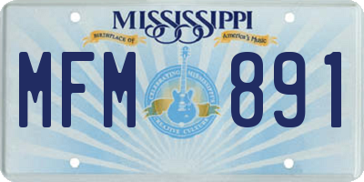 MS license plate MFM891