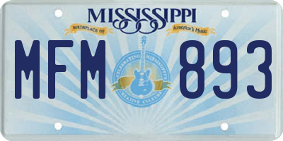 MS license plate MFM893