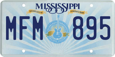 MS license plate MFM895