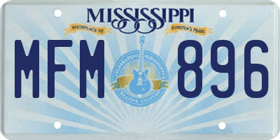 MS license plate MFM896