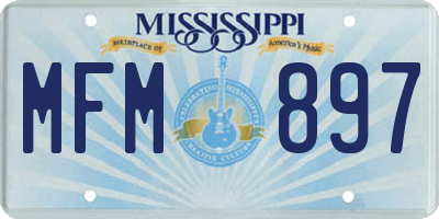 MS license plate MFM897