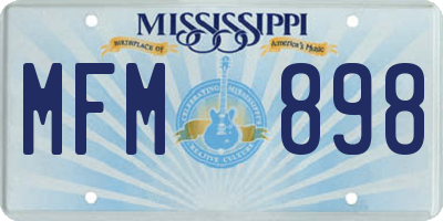 MS license plate MFM898