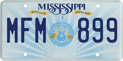 MS license plate MFM899