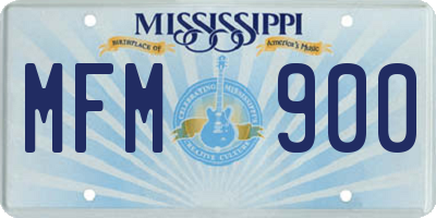 MS license plate MFM900