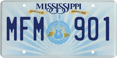 MS license plate MFM901