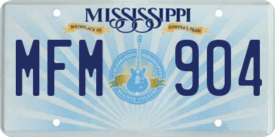 MS license plate MFM904