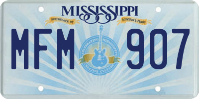 MS license plate MFM907