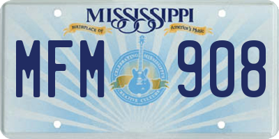 MS license plate MFM908