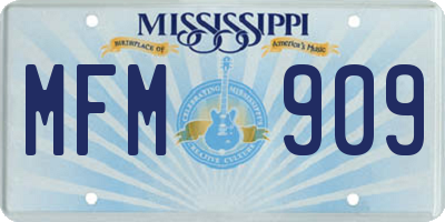 MS license plate MFM909