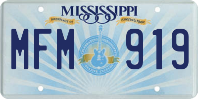 MS license plate MFM919